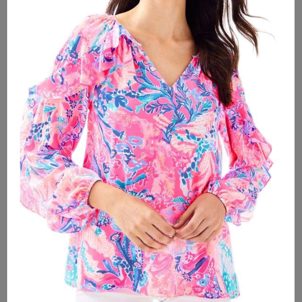 NWT Lilly Elora top- Light Pascha Pink Aquadesiac